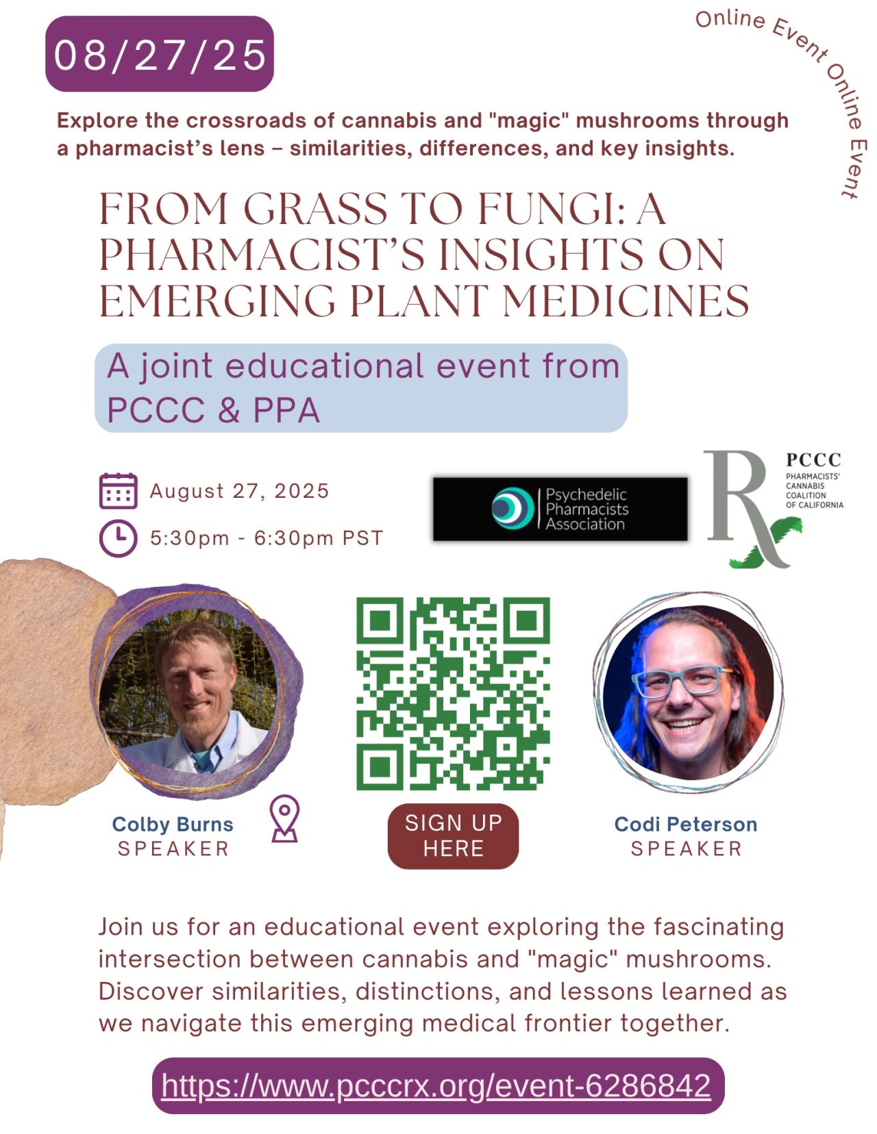 PCCC EDUCATION NIGHT: From Grass to Fungi, A Pharmacist's Insights on Emerging Plant Medicine